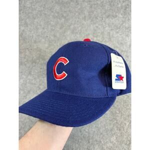 Vintage 90s Chicago Cubs Snapback Hat MLB Wool Starter One Size Deadstock NWT